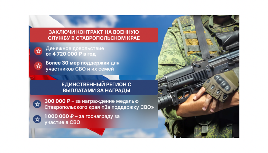 Ставропольцев приглашают на службу по контракту.