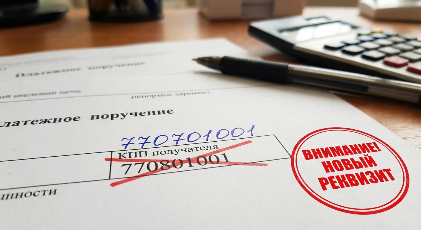 Изменился реквизит «КПП получателя» в распоряжении о переводе денежных средств.